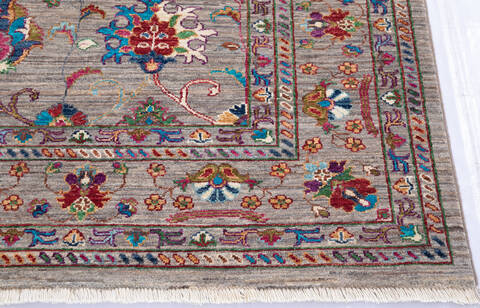 Kazak Grey Hand Knotted 58 X 80 Area Rug 700-145786 Image 4
