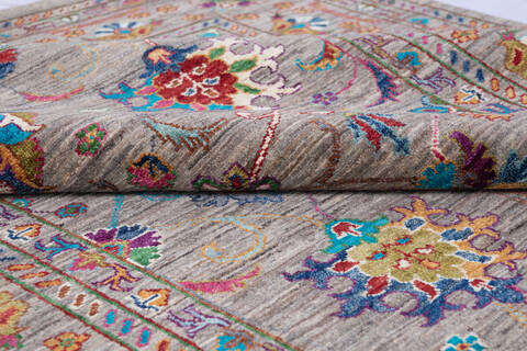 Kazak Grey Hand Knotted 58 X 80 Area Rug 700-145786 Image 5