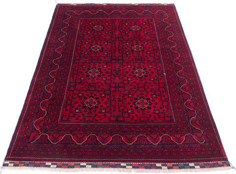 Khan Mohammadi Red Hand Knotted 57 X 80 Area Rug 700-145792 Image 1