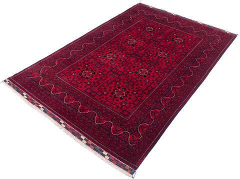 Khan Mohammadi Red Hand Knotted 57 X 80 Area Rug 700-145792 Image 2