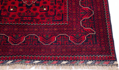 Khan Mohammadi Red Hand Knotted 57 X 77 Area Rug 700-145793 Image 4