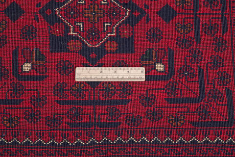 Khan Mohammadi Red Hand Knotted 57 X 77 Area Rug 700-145793 Image 6