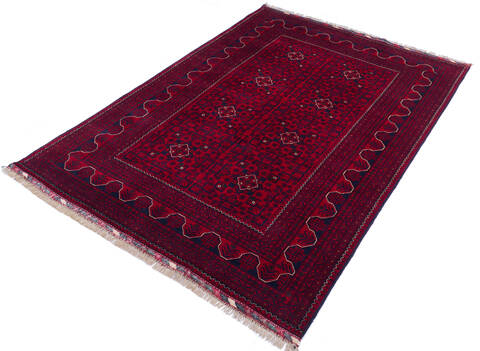 Khan Mohammadi Red Hand Knotted 58 X 79 Area Rug 700-145794 Image 2