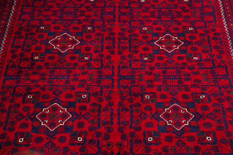 Khan Mohammadi Red Hand Knotted 58 X 79 Area Rug 700-145794 Image 3