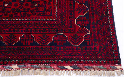 Khan Mohammadi Red Hand Knotted 58 X 79 Area Rug 700-145794 Image 4