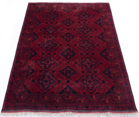 Khan Mohammadi Red Hand Knotted 41 X 66 Area Rug 700-145795 Image 1