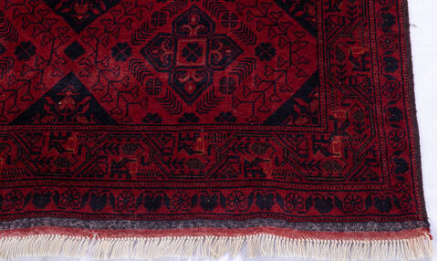 Khan Mohammadi Red Hand Knotted 41 X 66 Area Rug 700-145795 Image 4