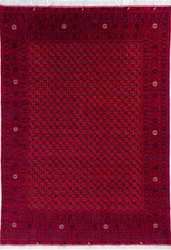 Khan Mohammadi Red Hand Knotted 8'0" X 11'3"  Area Rug 700-145797