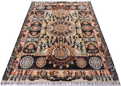 Chobi Black Hand Knotted 411 X 66 Area Rug 700-145799 Image 1