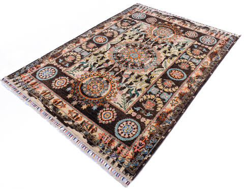 Chobi Black Hand Knotted 411 X 66 Area Rug 700-145799 Image 2