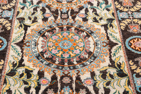 Chobi Black Hand Knotted 411 X 66 Area Rug 700-145799 Image 3