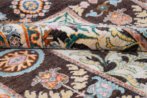 Chobi Black Hand Knotted 411 X 66 Area Rug 700-145799 Image 5