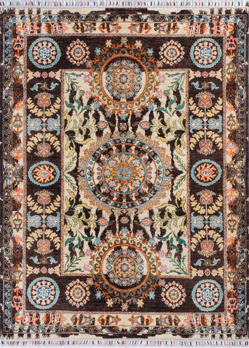 Chobi Black Hand Knotted 411 X 66 Area Rug 700-145799 Image 0