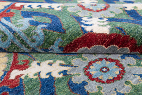 Chobi Green Hand Knotted 50 X 66 Area Rug 700-145809 Image 5