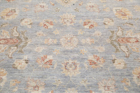 Chobi Grey Round Hand Knotted 90 X 91 Area Rug 700-145810 Image 2