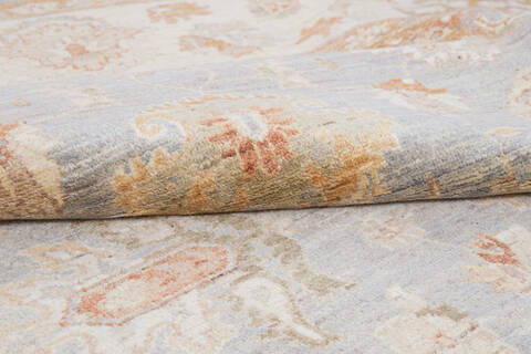 Chobi Grey Round Hand Knotted 90 X 91 Area Rug 700-145810 Image 4