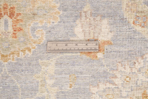Chobi Grey Round Hand Knotted 90 X 91 Area Rug 700-145810 Image 5