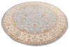 Chobi Grey Round Hand Knotted 90 X 91  Area Rug 700-145810 Thumb 1