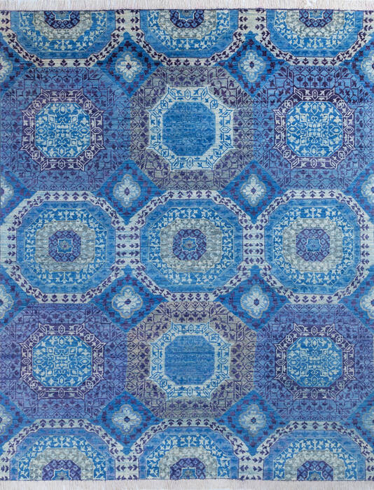 Chobi Blue Hand Knotted 80 X 100 Area Rug 700-145815 Image 0