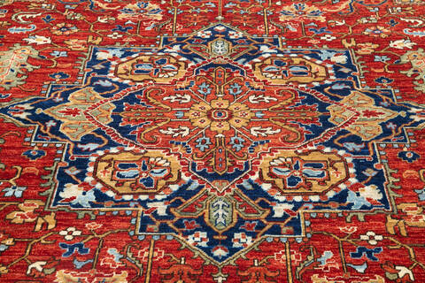 Chobi Red Hand Knotted 82 X 100 Area Rug 700-145816 Image 3