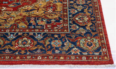 Chobi Red Hand Knotted 82 X 100 Area Rug 700-145816 Image 4