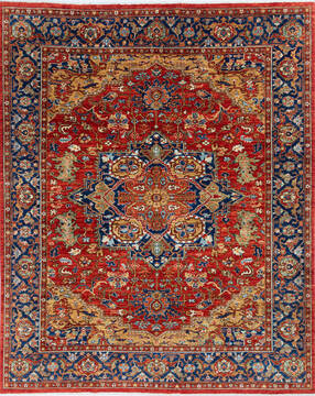 Chobi Red Hand Knotted 8'2" X 10'0"  Area Rug 700-145816