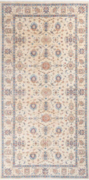 Chobi Beige Hand Knotted 6'7" X 13'0"  Area Rug 700-145822