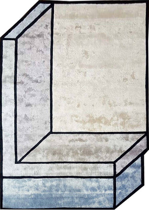 Modern Multicolor Free Form Hand Tufted 50 X 80  Area Rug 902-145835 Image 0