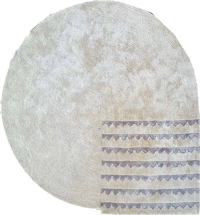 Modern Multicolor Free Form Hand Tufted 40 X 60  Area Rug 902-145844 Image 0