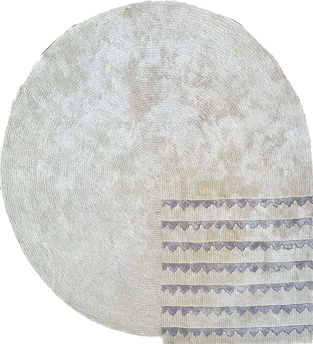 Modern Multicolor Free Form Hand Tufted 50 X 80  Area Rug 902-145845 Image 0