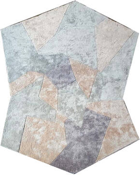 Modern Multicolor Free Form Hand Tufted 4'0" X 6'0"  Area Rug 902-145846