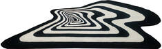 Modern Multicolor Free Form Hand Tufted 4'0" X 6'0"  Area Rug 902-145848