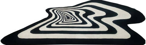 Modern Multicolor Free Form Hand Tufted 50 X 80  Area Rug 902-145849 Image 0
