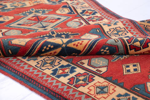 Kazak Red Runner Hand Knotted 27 X 102 Area Rug 700-145865 Image 5