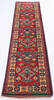Kazak Red Runner Hand Knotted 27 X 102  Area Rug 700-145865 Thumb 1