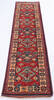 Kazak Red Runner Hand Knotted 27 X 102 Area Rug 700-145865 Thumb 1