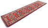 Kazak Red Runner Hand Knotted 27 X 102 Area Rug 700-145865 Thumb 2