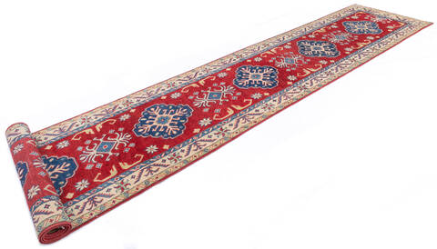 Kazak Red Runner Hand Knotted 211 X 164 Area Rug 700-145866 Image 2