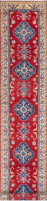Kazak Red Runner Hand Knotted 211 X 164 Area Rug 700-145866 Image 0