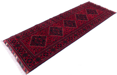 Khan Mohammadi Red Runner Hand Knotted 29 X 77 Area Rug 700-145871 Image 2