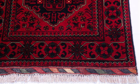 Khan Mohammadi Red Runner Hand Knotted 29 X 77 Area Rug 700-145871 Image 4