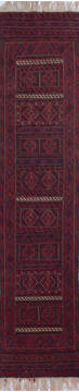 Afghan Kilim Red Runner 10 to 12 ft Wool Carpet 145872