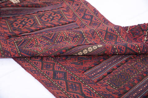 Kilim Red Runner Hand Knotted 22 X 93 Area Rug 700-145873 Image 4