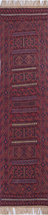 Kilim Red Runner Hand Knotted 22 X 93 Area Rug 700-145873 Image 0