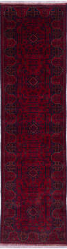 Khan Mohammadi Red Runner Hand Knotted 2'8" X 9'7"  Area Rug 700-145874