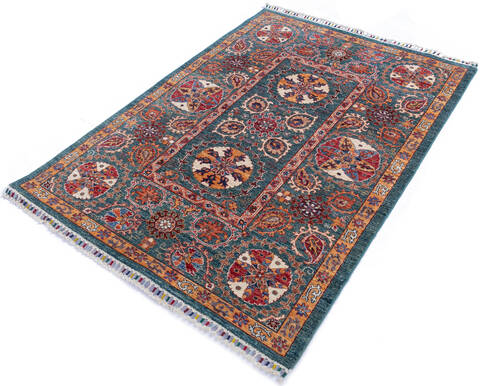 Chobi Green Hand Knotted 41 X 57 Area Rug 700-145876 Image 2