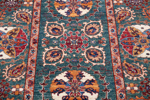 Chobi Green Hand Knotted 41 X 57 Area Rug 700-145876 Image 3