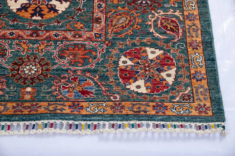 Chobi Green Hand Knotted 41 X 57 Area Rug 700-145876 Image 4