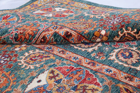 Chobi Green Hand Knotted 41 X 57 Area Rug 700-145876 Image 5