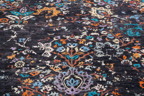 Modern Multicolor Hand Knotted 90 X 120 Area Rug 700-145877 Image 3